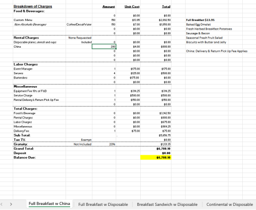 Catering-Calculator