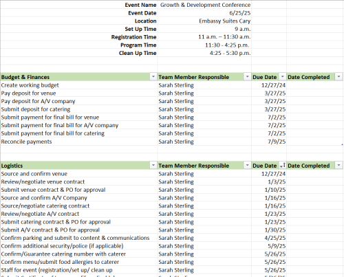 Event Task Date Calculator